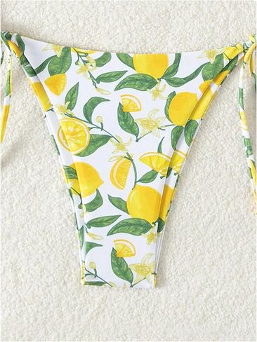 WDIRARA Women's Tropical Print Halter Bikini Set Tie Side Triangle Swimsuit Two Piece Bathing Suit in Saudi Arabia