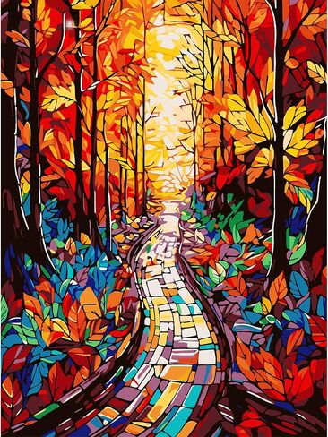 Lxmsja Rocky Mountain Waterfall Paint by Numbers for Adults Beginners, Painting by Number with Complete Accessories, DIY Acrylic Drawing Paintworks Artwork, Home Decor 40x50CM in Saudi Arabia