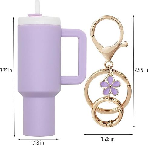 Mini Tumbler Keychain Chapstick Holder - Mini Cup Keychain Chapstick Holder with Mini Stanley Cup Keychain Charm in Saudi Arabia