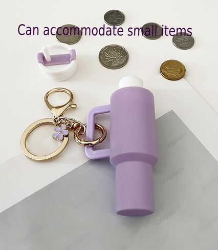 Mini Tumbler Keychain Chapstick Holder - Mini Cup Keychain Chapstick Holder with Mini Stanley Cup Keychain Charm in Saudi Arabia