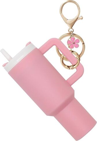 Mini Tumbler Keychain Chapstick Holder - Mini Cup Keychain Chapstick Holder with Mini Stanley Cup Keychain Charm in Saudi Arabia
