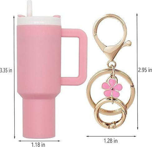 Mini Tumbler Keychain Chapstick Holder - Mini Cup Keychain Chapstick Holder with Mini Stanley Cup Keychain Charm in Saudi Arabia