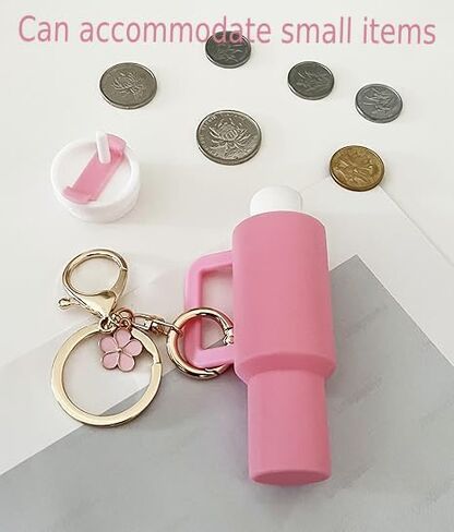 Mini Tumbler Keychain Chapstick Holder - Mini Cup Keychain Chapstick Holder with Mini Stanley Cup Keychain Charm in Saudi Arabia