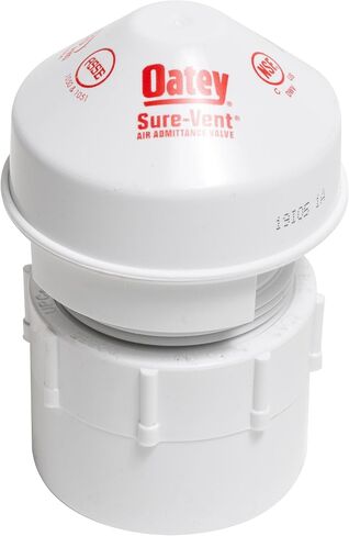 Oatey 39228 1.5 "6 DFU Sure-Vent AAV مع محول PVC ، 1.5 بوصة ، أبيض in Kuwait
