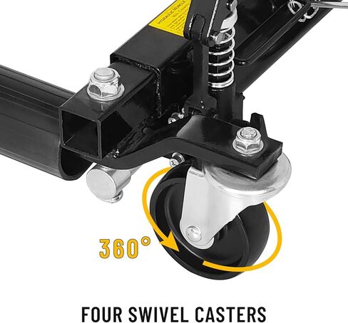 2 عبوة هيدروليكي عجلة دوللي جاك ، سيارة ميكانيكية 3000 رطل تتحرك dolly ، وضع مركبة شديدة التحمل مع دواسة القدم المتقاع in Kuwait