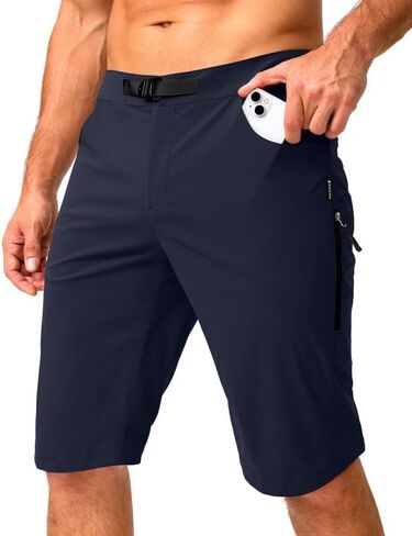 Men's Mountain Bike Shorts Stretch Cycling Biking Bicycle Quick Dry Hiking Shorts for Men Zipper Pockets in Kuwait