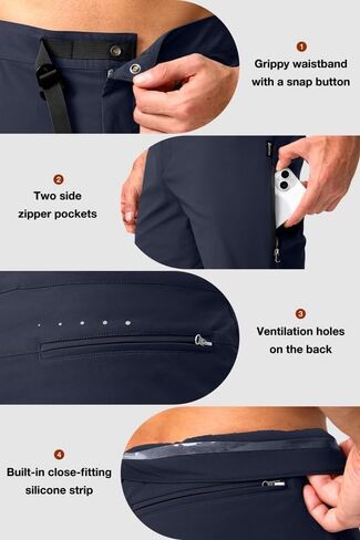 Men's Mountain Bike Shorts Stretch Cycling Biking Bicycle Quick Dry Hiking Shorts for Men Zipper Pockets in Kuwait