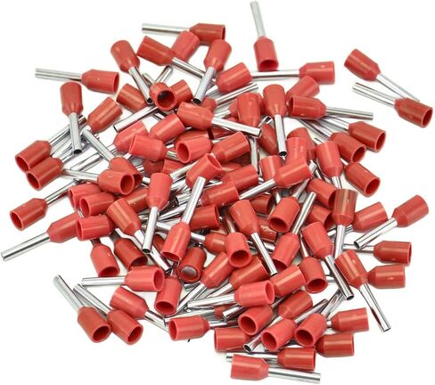 1000pcs طابق معزول فيرول المعزول 16AWG طرفية طرفية محطات تجعيد الدبوس الكهربائي الموصل 16AWG موصلات نهاية الحبل المعزول (E1512) in Saudi Arabia