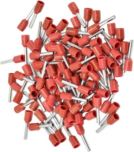 1000pcs طابق معزول فيرول المعزول 16AWG طرفية طرفية محطات تجعيد الدبوس الكهربائي الموصل 16AWG موصلات نهاية الحبل المعزول (E1512) in Saudi Arabia