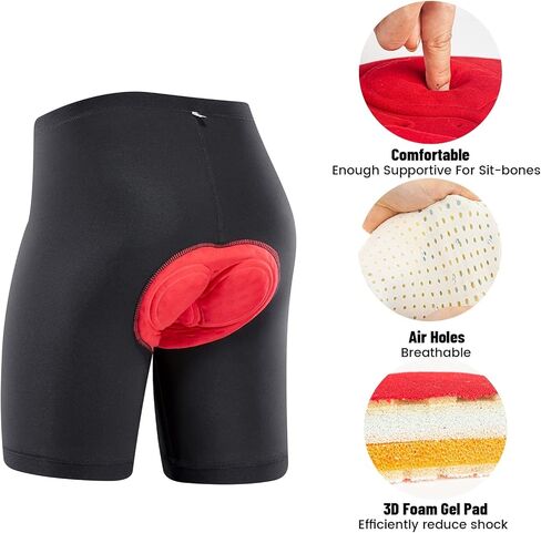 شورت الدراجات الجبلية للرجال مع شورتات MTB ذات الدراجات ثلاثية الأبعاد ثلاثية الأبعاد ، سراويل داخلية للدراجات الخفيفة ذات الوزن الفضفاض in Kuwait