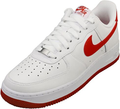 Nike Air Force 1 '07 Men's Shoes (FJ4146-106, White/White/Dragon Red) Size 10 in Saudi Arabia