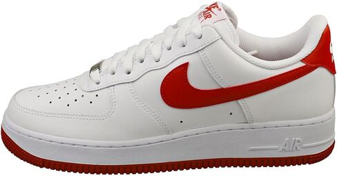 Nike Air Force 1 '07 Men's Shoes (FJ4146-106, White/White/Dragon Red) Size 10 in Saudi Arabia