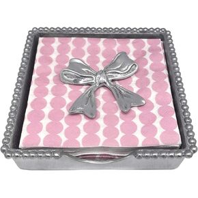 Bow Beaded Napkin Box Set