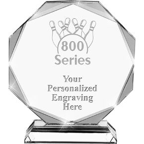 جوائز Bowling 800 Series Crystal Awards ، 6.75 "جائزة البولينج المخصصة مع نقش شملت Prime
