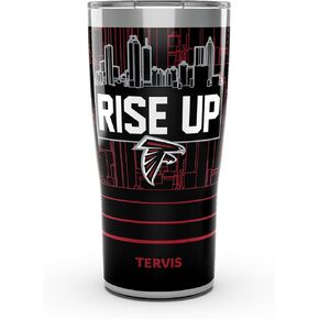 Tervis Traveler NFL Atlanta Falcons - شعار ثلاثي الجدران معزول كوب سفر للبهلوان المعزول يحافظ على المشروبات الباردة والساخنة ، 20 أوقية ، الفولاذ المقاوم للصدأ