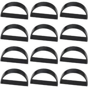 Black Napkin Rings Set of 12 Half Circle Metal Serviette Buckle Modern Table Setting Napkin Ring Holder Vintage Rustic Wedding Party Table Decoration Napkin Holder Buckle