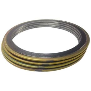 Sterling Seal 900010304GR150X4CP Yellow Band with Gray Stripe Graphite Spiral Wound Gasket, 10" Pipe, Class 150 Flanges, 304SS Windings (Pack of 4)