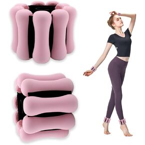Adjustable anti-slip wrist and ankle weights for women-Ankle Weights 2 Lbs/1Lb Each-Leg weights for women man