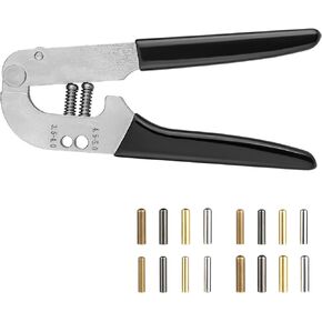 Shoelace Tips Tools with 64 pcs Bullet Aglets, Tips Repair Replacement Tool Plier for Sneakers,Hoodies,Bungee Cords