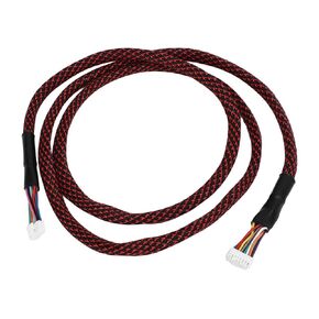 Qiilu Hot End Cable Harness, for Main Wiring Harness Nylon Woven Sleeve Hotend Cable Harness Replacement for