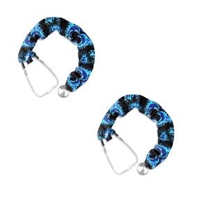Gomyblomy Dog Paw Print Stethoscope Covers for Doctors Nurse Pediatrician 2 Pcs Protective Sleeve Cover for Stethoscopes Cute Stethoscope Cover Scrunchie Machine Washable
