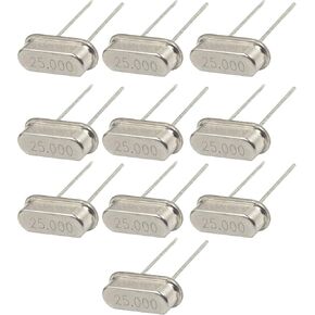 whiteeeen 10pcs 25Mhz 25.000 25 HC-49S Crystal Passive Oscillator Quartz for Replacements 49S…