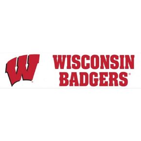 NCAA University of Wisconsin WCR13214421 Bumper Strip, 3" x 12"