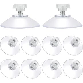 10 Pcs Strong Suction Cups for Windows, Clear Screw Suction Cups Heavy Duty Without Hook, 40mm Heavy Duty Suction Cups for Glass, Shower Suction Cup for Glass Bathroom Wall Window