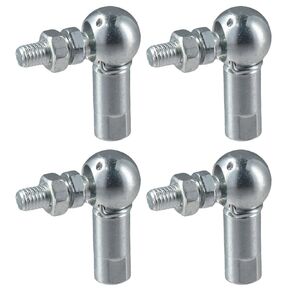 Ball Head Joint Rod End Bearing 4pcs Self-lubricating Low Noise Carbon Steel CS8 Rod End Ball Bearing Durable Self-lubricated Ball Socket Power Tools