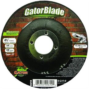 Ali Ind. Gator Blade Type 27 4-1/2 in. x 1/4 in. x 7/8 in. Masonry Cut-Off Wheel