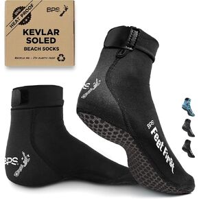 BPS New Zealand 'Feet First' Beach Volleyball Cootccer Sand Socks و Beach Booties with Ceyvlar Sweed for Men Women