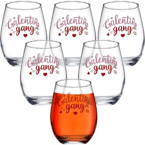 6 PCS Galentines Day Galentins Gipts 18.6oz Valentine Greadless Closes Romantic Galentines Gangy Concture Curs
