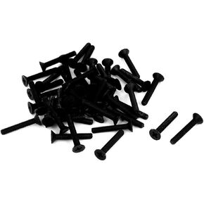 uxcell® M4x25mm Phillips Nylon Countersunk Head Bolt Machine Screw Black 50Pcs
