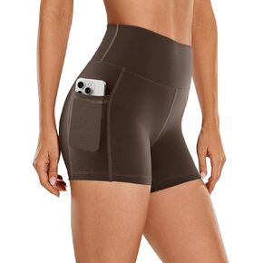 OQQ High Waist Shorts for Women's with Deep Pockets Tummy Control Yoga Athletic Workout Running Shorts