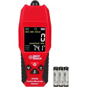 Carbon Monoxide Detectors, Portable CO Detector with Temperature Sensor ＆ LCD Color Display, Professional-Grade Handheld CO Meter Tester 0-1000PPM Range, Indoor/Oudoor (Includes Battery x3) in Kuwait