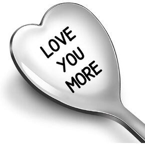Lovingly Yours Valentines Day Gifts for Him Her Boyfriend Girlfriend Husband Wife - Love You More Spoon Valentine's Day Gifts for Men Women Anniversary Birthday Wedding