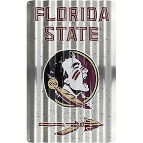 Hangtime Florida State Univeristy Florida State (FSU) Seminoles Corrugated Sign 12 x 18