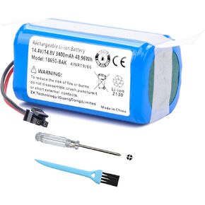 3400mAh Vacuum Battery Replacement for Tikom G8000Pro G8000 Pro Robot Vacuum Cleaner 14.4V 48.96Wh