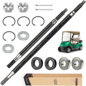 10L0L Golf Cart RXV Rear Spline Axle Shaft with Bearing Seal Kit fit EZGO RXV Electric 2008 UP, Replace OEM 620337, 614208, 620341, 614209 (Driver Side/Passenger Side)