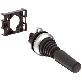 Eaton M22-WJ4 مشغل عصا التحكم ، قطره 22 مم ، 4 مواقف ، حركة خارج ، التوجيه ، الإطار الفضي