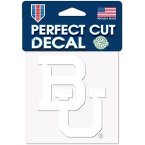 White Baylor Logo 4" x 4" Decal Indoor/Outdoor Use