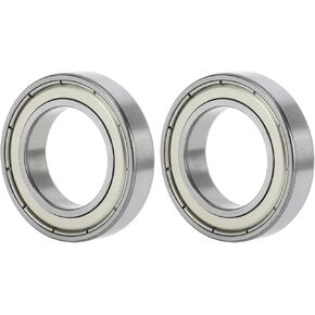 ACROPIX 6905ZZ Deep Groove Ball Bearings P6 25x42x9mm Lubricated Bearings Double Metal Seal Silver Tone Scooter Skateboard Wheel - Pack of 2