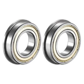 uxcell F6904ZZ Flanged Ball Bearing 20x37x9mm Double Metal Shielded (GCr15) Chrome Steel Flange Rip Bearings 2pcs