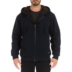 Smith's Workwear Men's Lined Fleece Jacket with Contrast Decorative Stitching, Navy, Large