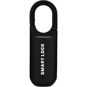 Smart Fingerprint Padlock, Keyless Fingerprint Padlock, Biometric Thumbprint Padlock, Padlock Waterproof, Suitable for Gym, Locker, Gates, Fence and Storage (Black)