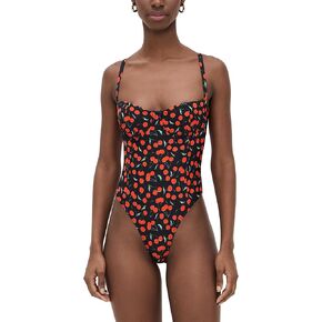 Good American Women's Cherry Square Neck Support One Piece