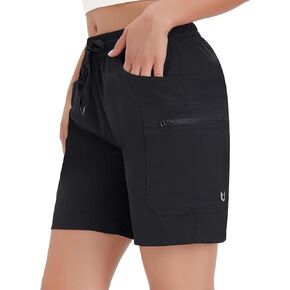 NORTHYARD Women's Athletic Hiking Shorts Quick Dry Active Running Lightweight Shorts for Gym Workout with 3 Zipper Pockets