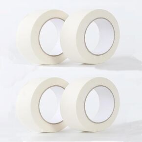 Wide Masking Tape, Beige Painter's Tape, General Purpose Tape for Home Wall Painting, Construction, School Stationery, Labeling, Edge Finishing, 2 inches x 55 yards x 4 rolls, 220 yards total