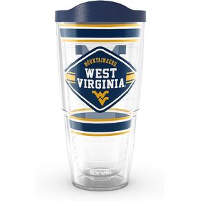 Tervis West Virginia Mountaineers - أول سلسلة مصنوعة في الولايات المتحدة الأمريكية كوب سفر معزول مع عزل معزول.