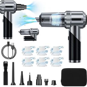 Handheld Vacuum Cleaner, Cordless, Stainless Steel and Black